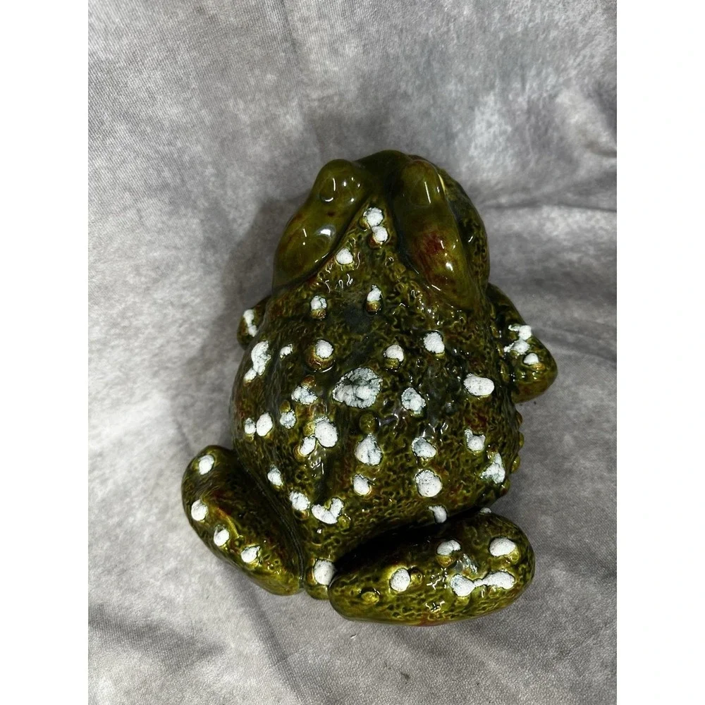 Vintage Arnel 1977 Ceramic Toad Frog Garden Statue Retro‎ Decor 11.5